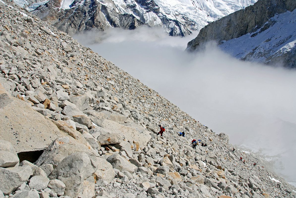 9 9 Climbing Rocky Trail To East Col Camp